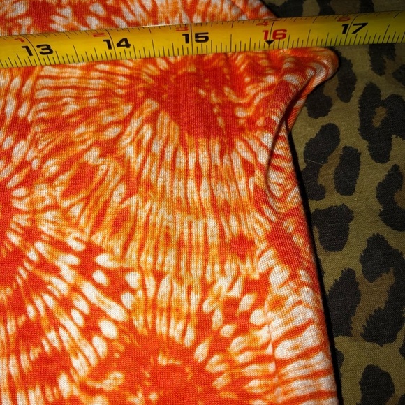 Micheal Kors size medium orange & white geometric maxi dress chain straps - Picture 9 of 12